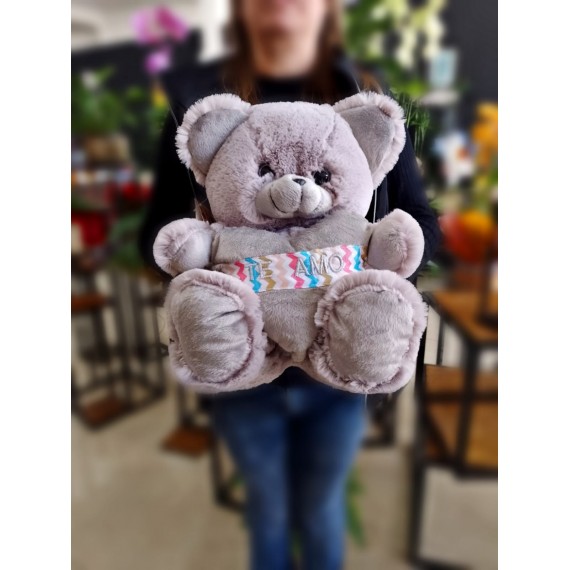 URSO CINZA EU TE AMO 30 CM