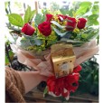 Buquê 6 Rosas + Ferrero